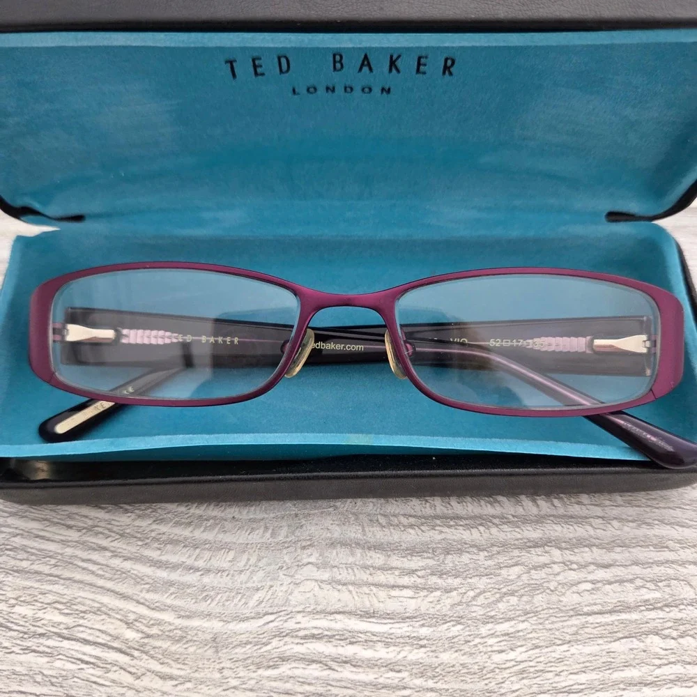 Ted Baker Kassady B203 Eyeglass Frames Violet Rectangular Womens 52-17-135